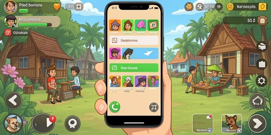 Tampilan karakter utama dalam aksi epic.