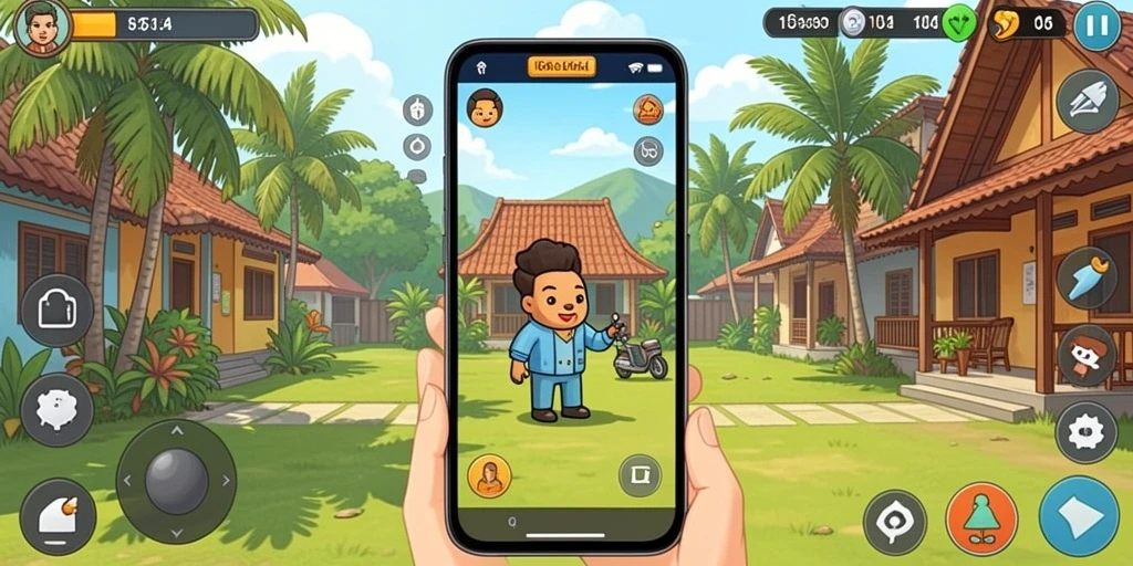 Tangkapan layar yang menunjukkan karakter utama di tengah tantangan.