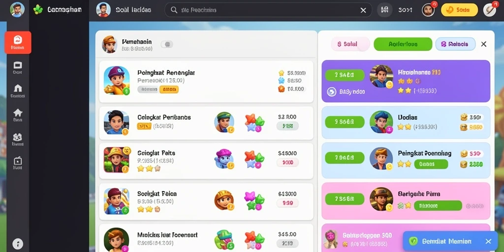 Screenshot menampilkan antarmuka utama yang menarik.