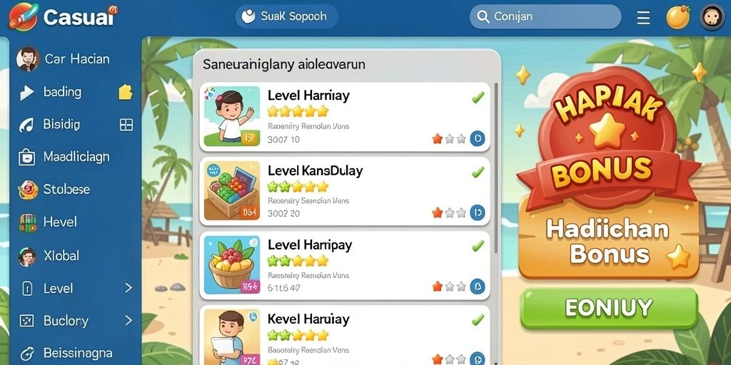 Tampilan utama game dengan grafis yang mengesankan.